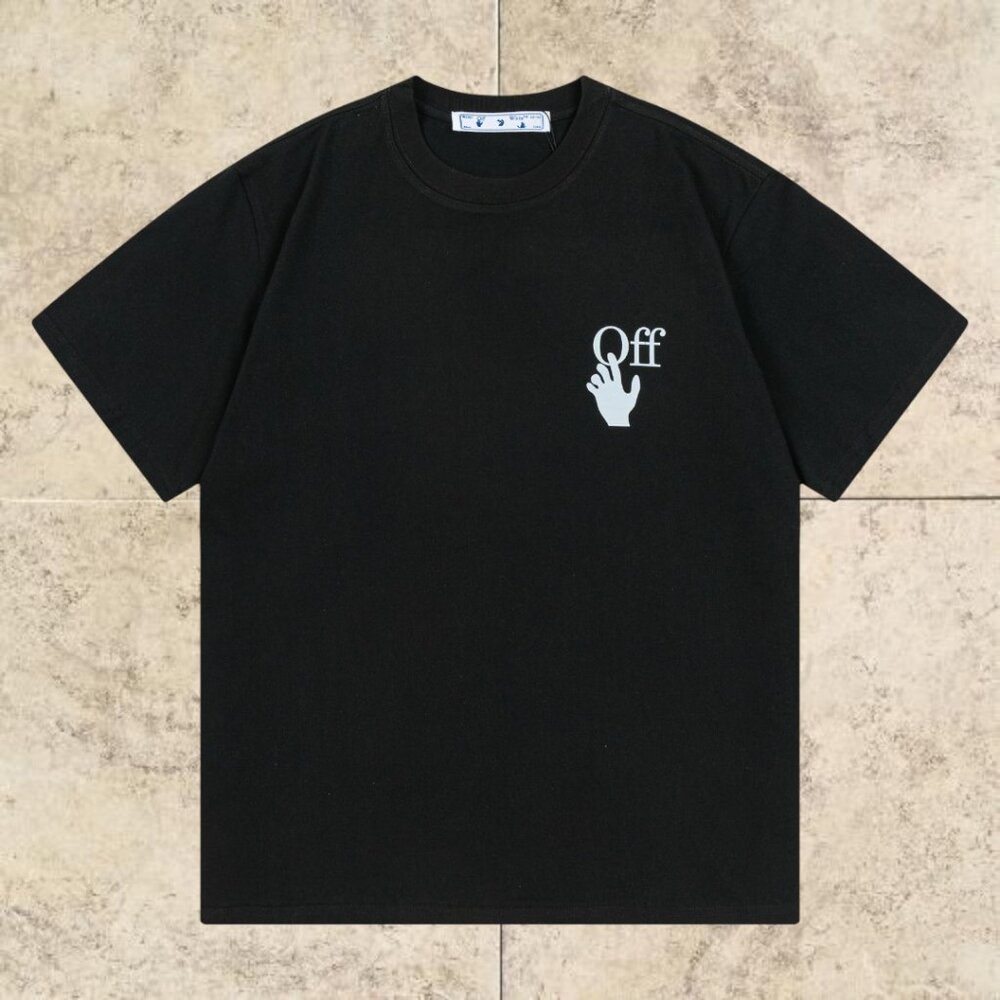 Off-White Men's Black T-Shirt Short Sleeve